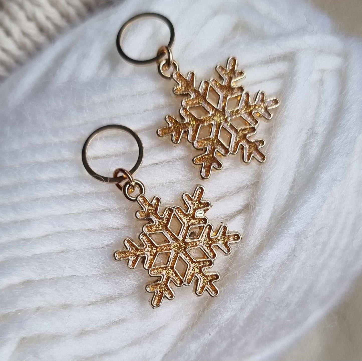 Snøkrystall med glitter - Maskemarkør