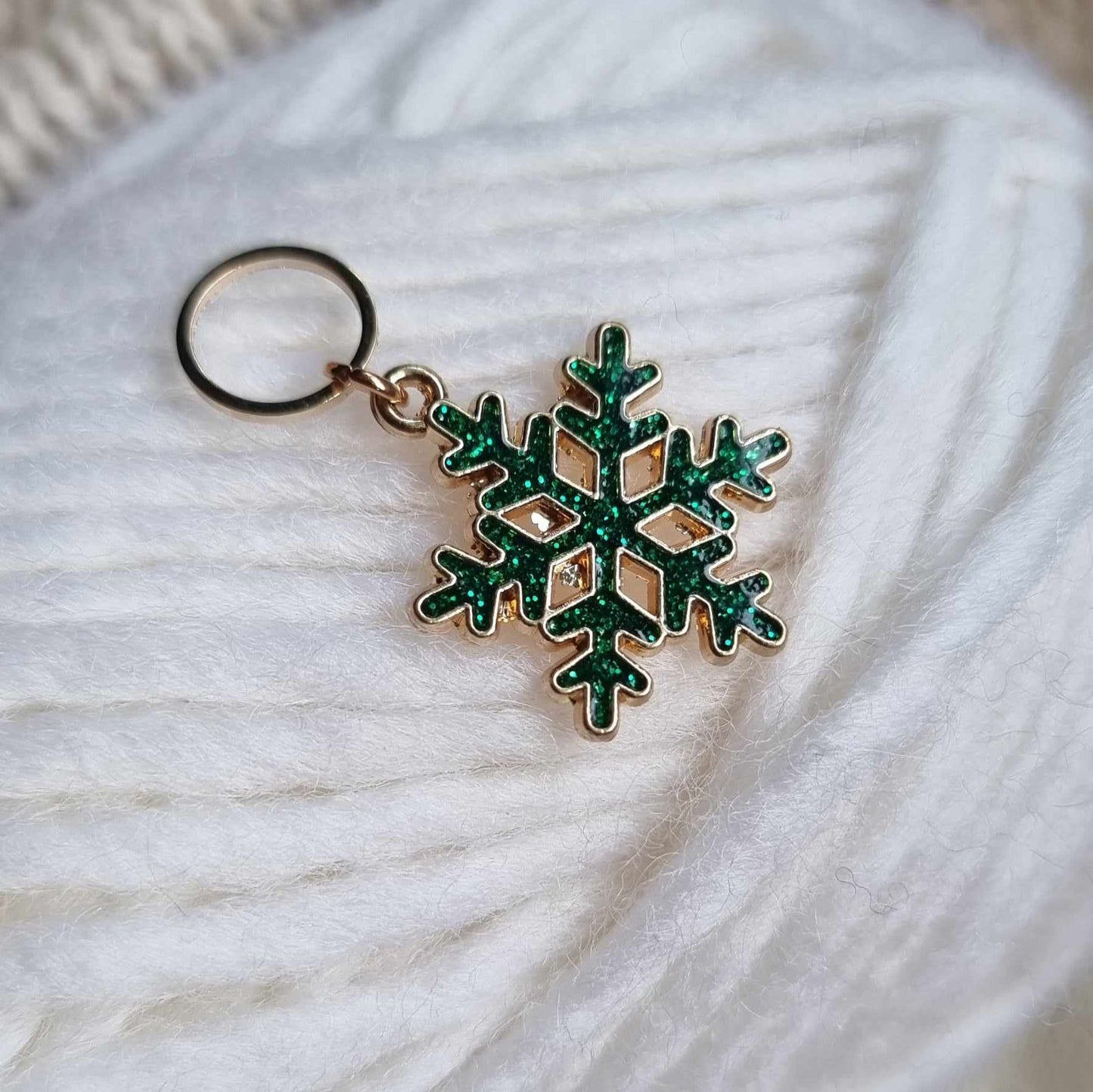 Snøkrystall med glitter - Maskemarkør