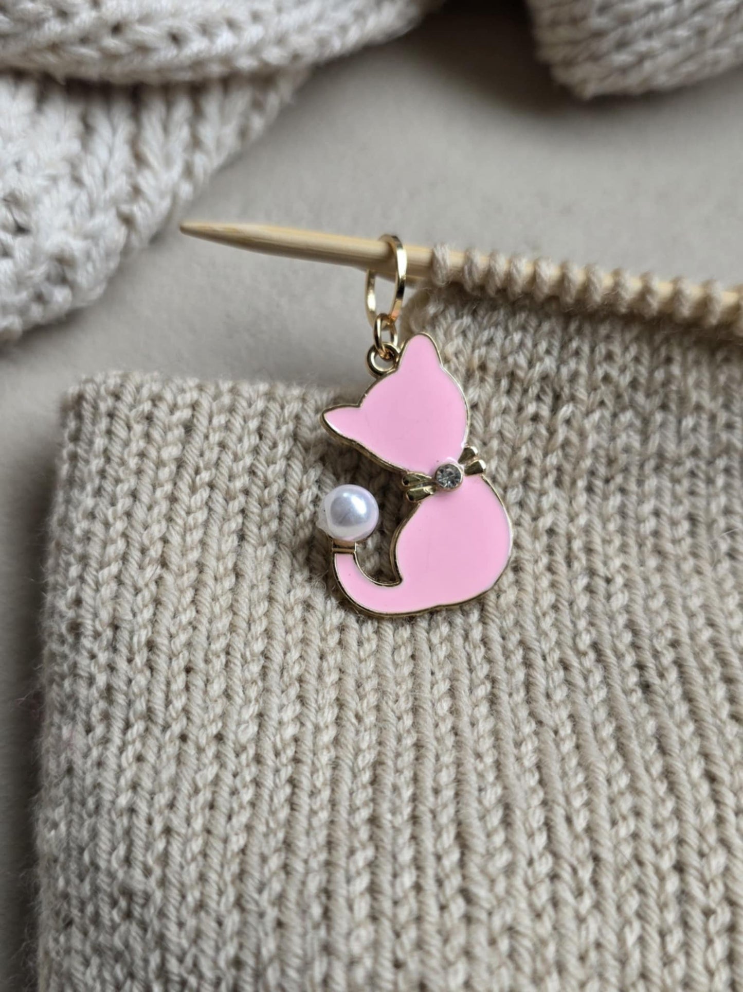 (UKENS PRODUKT) Katt med perle og bling - Maskemarkør