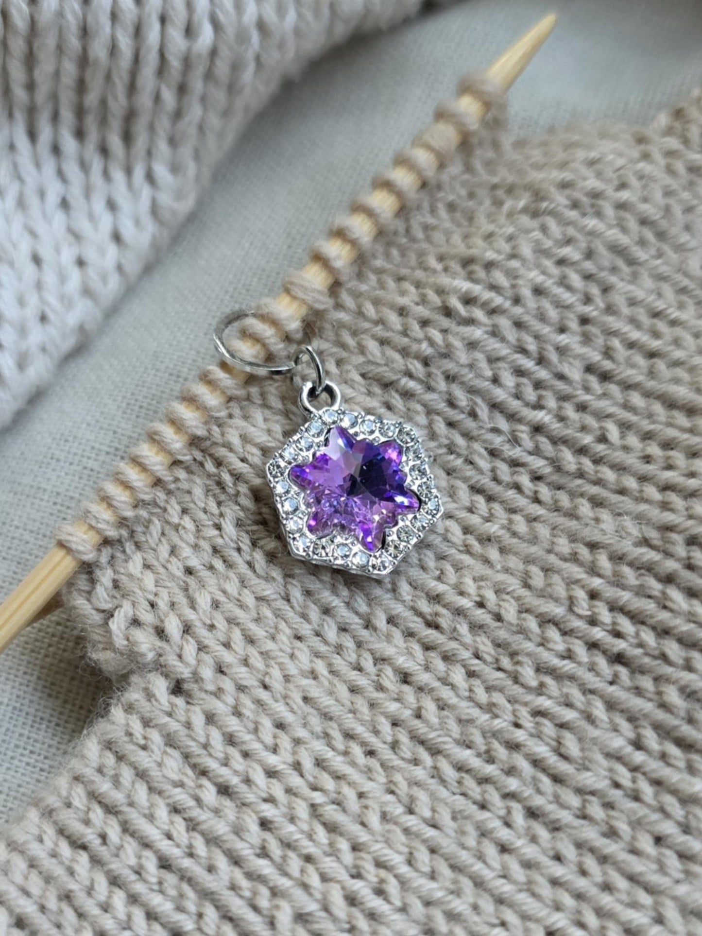 (VINTERNYHET) Snøkrystall med bling - Maskemarkør