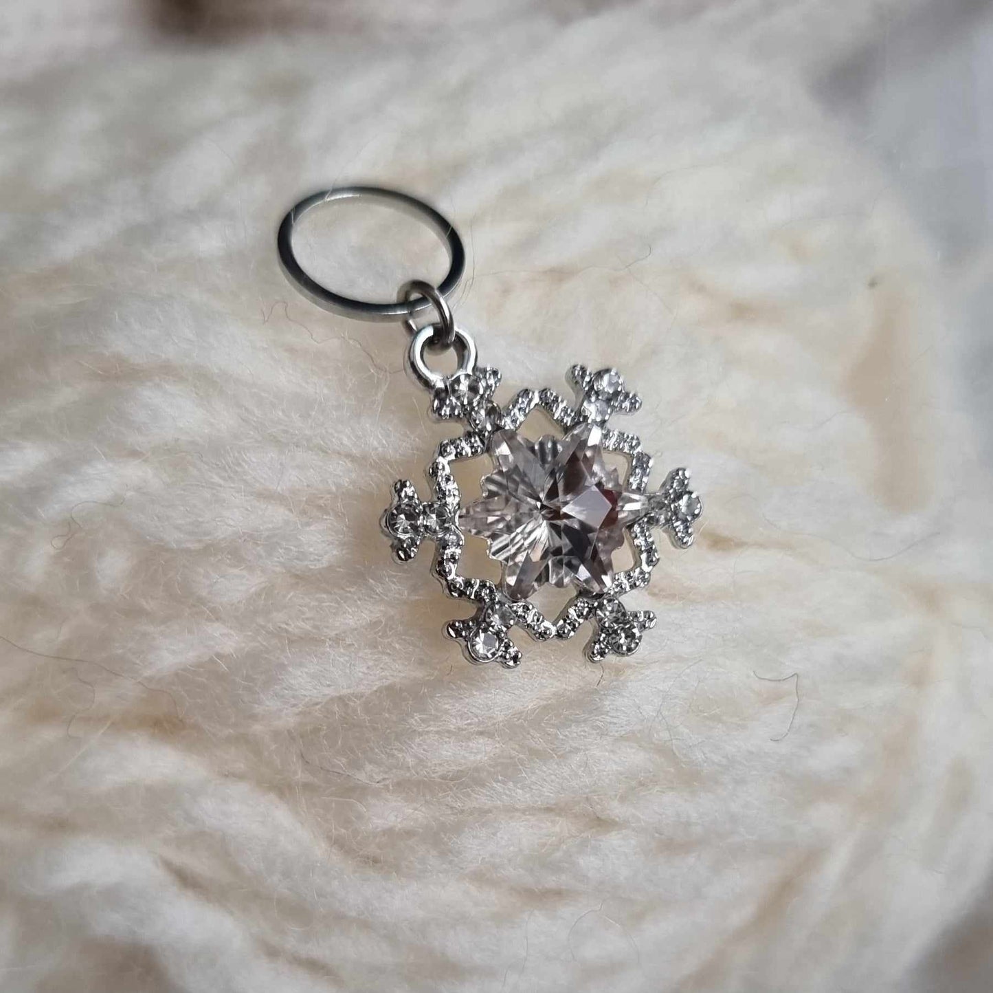 (VINTERNYHET) Snøkrystall med bling - Maskemarkør