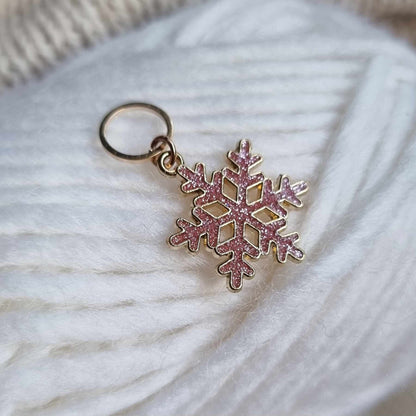 (VINTERNYHET) Snøkrystall med glitter - Maskemarkør