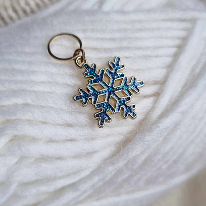 (VINTERNYHET) Snøkrystall med glitter - Maskemarkør