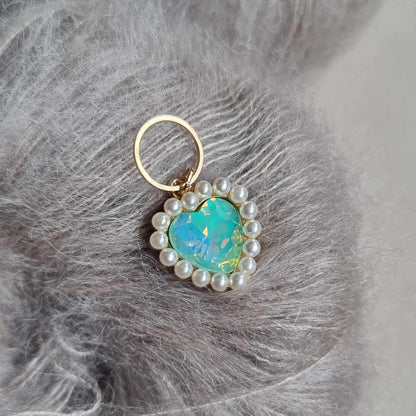 Hjerte med perler - Maskemarkør