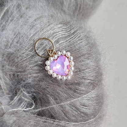 Hjerte med perler - Maskemarkør