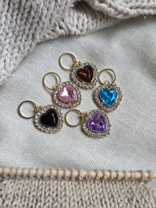 (NYHET) Hjerte med bling - Maskemarkør