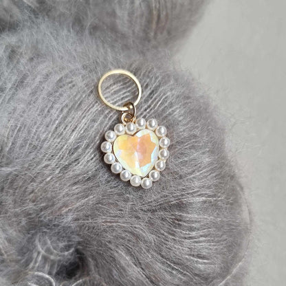 Hjerte med perler - Maskemarkør