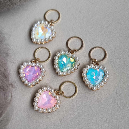 Hjerte med perler - Maskemarkør