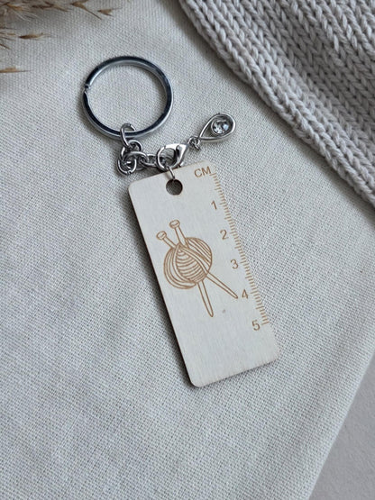 (NYHET) Nøkkelring med minilinjal og fremgangsmarkør