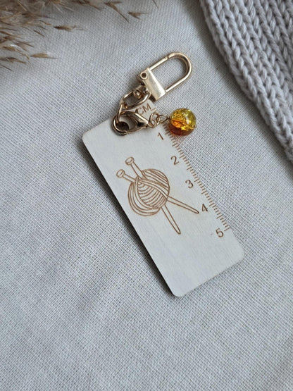 (NYHET) Nøkkelring med minilinjal og fremgangsmarkør