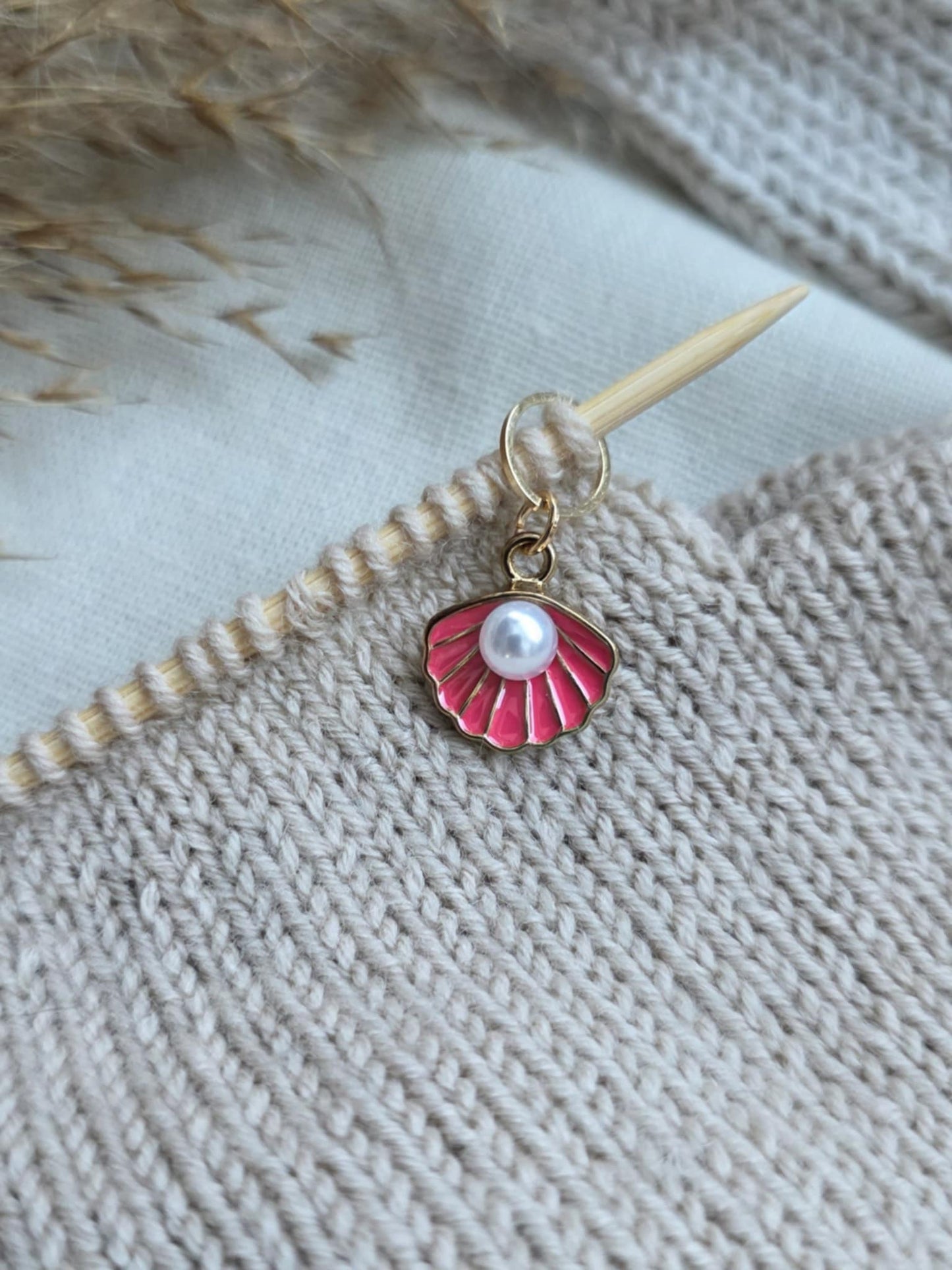 Skjell med perle - Maskemarkør