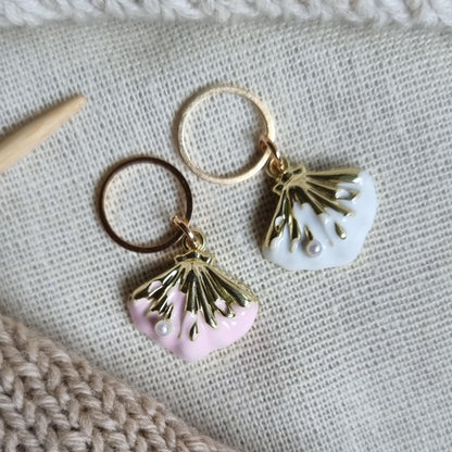 Skjell med liten hvit perle - Maskemarkør