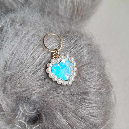 Hjerte med perler - Maskemarkør