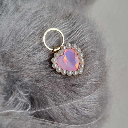 Hjerte med perler - Maskemarkør