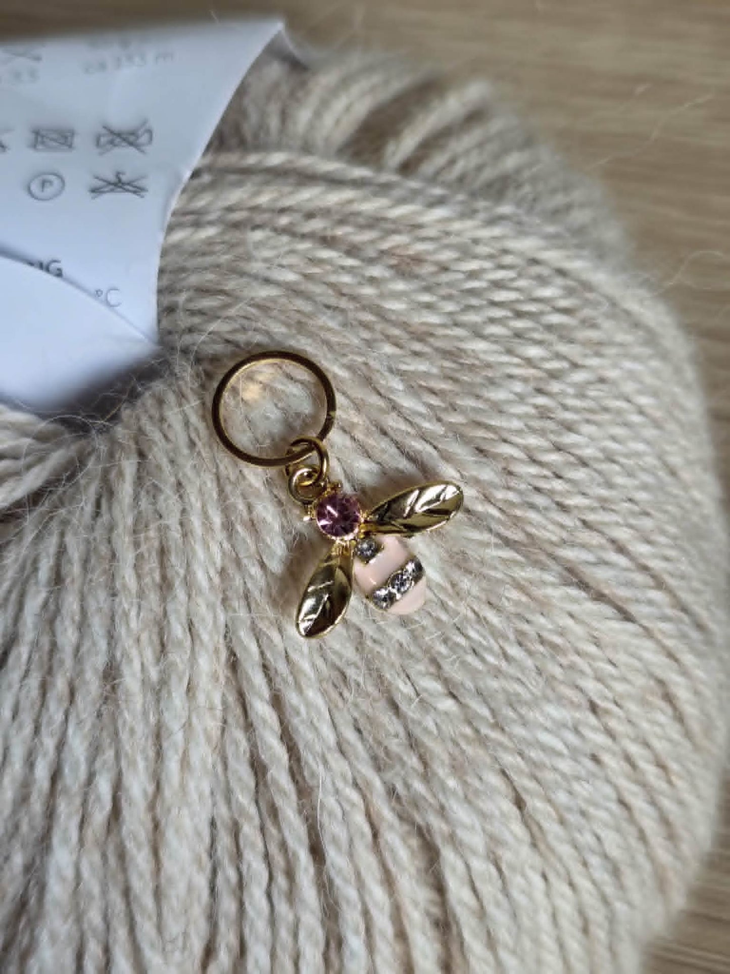(NYHET) Rosa bie med bling - Maskemarkør