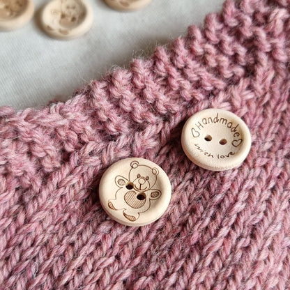 Knapp med bamsemotiv 20mm